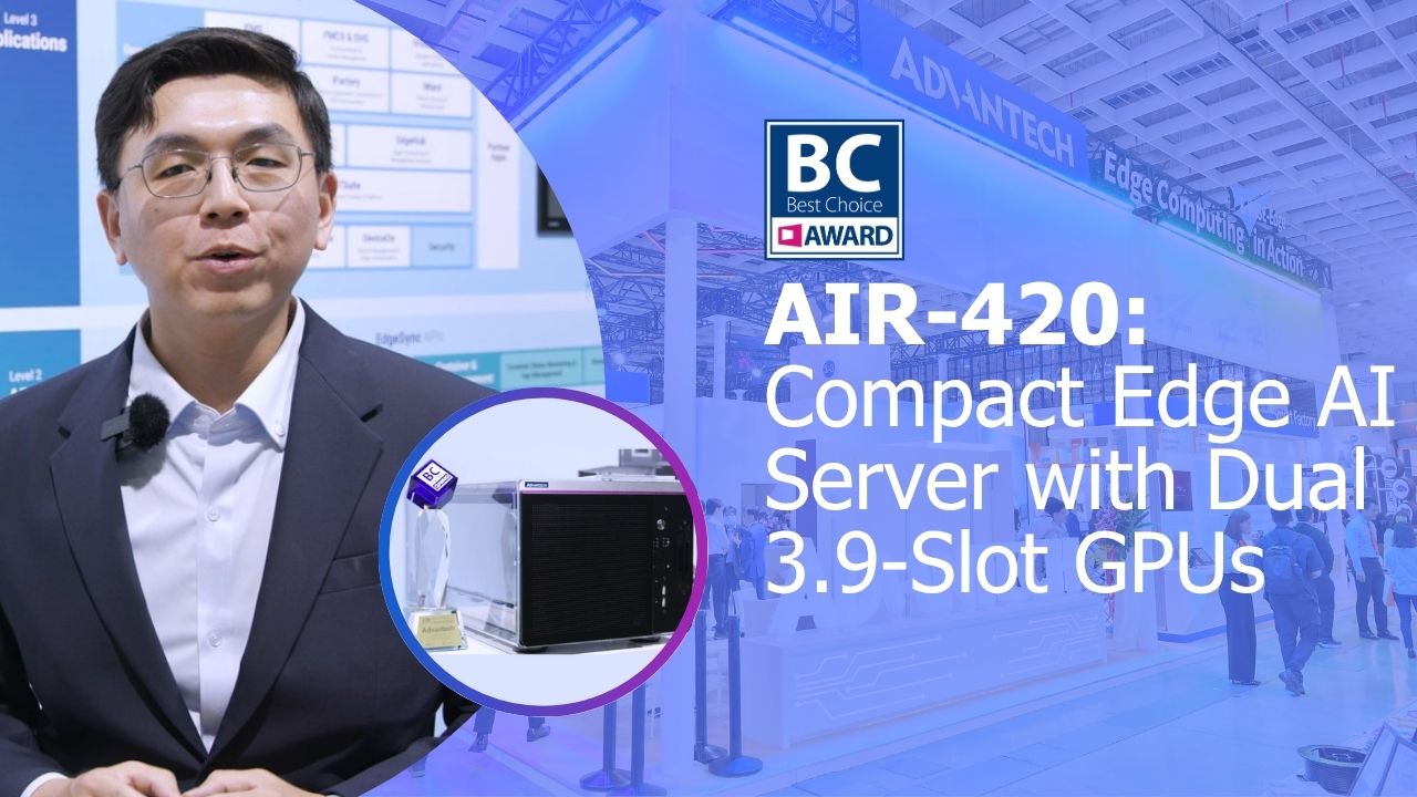 BC Award Winner: The Industry’s Most Compact Edge AI Server Supporting Dual 3.9-Slot GPUs, Advantech